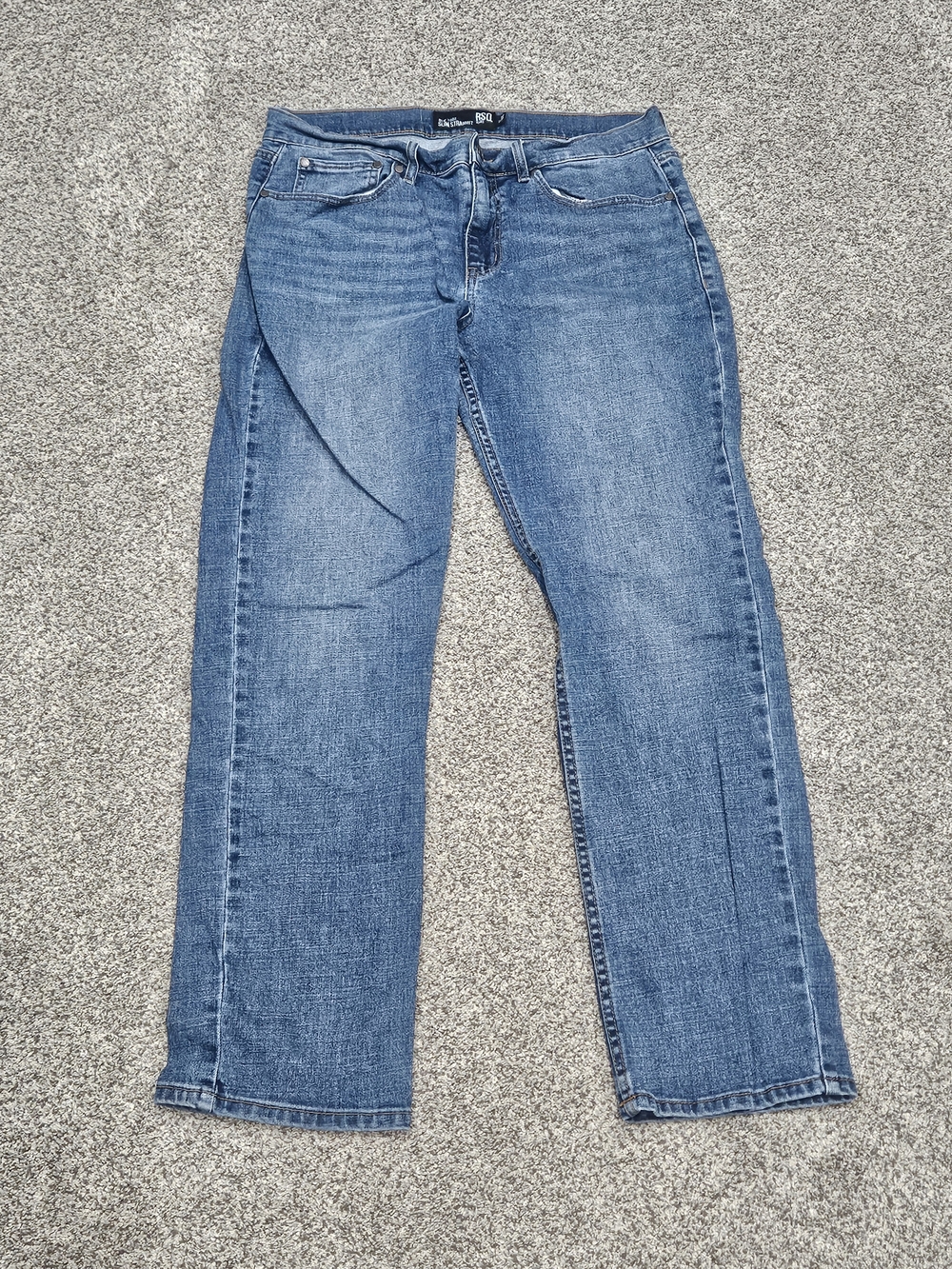 RSQ Men's Straight-Leg Jeans in Blue Denim